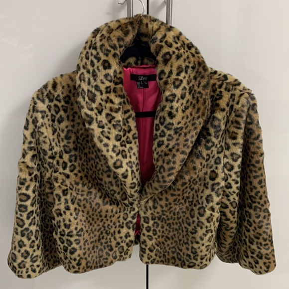 Luii Leopard Faux Fur Jacket size Large - Picture 9 of 17